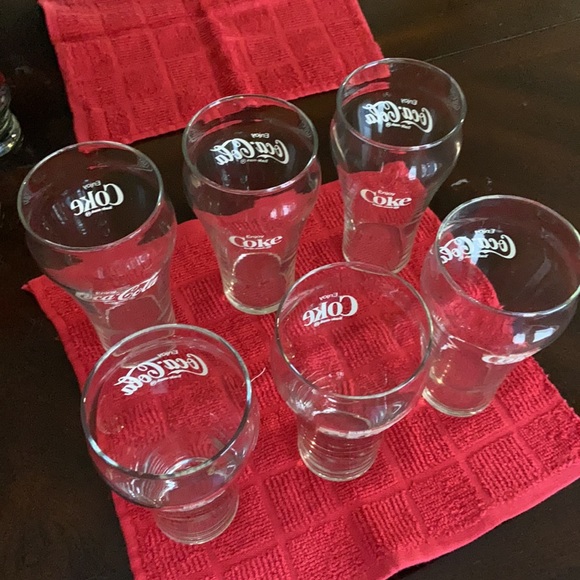 70s Vintage Coca-Cola Glasses -Set of 6 - Picture 3 of 3